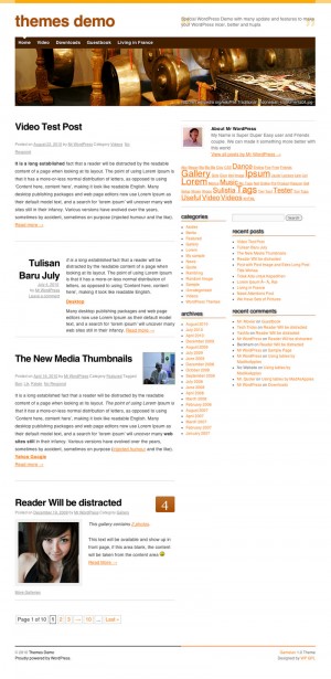 Screenshot Gamelan WordPress Theme